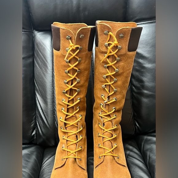 Timberland Premium 14” Knee High Wheat Waterproof Leather Boots Women Size 10W - Picture 9 of 16